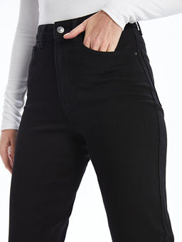 Slim Fit Kad?n ??i ?ardonlu Jean Pantolon