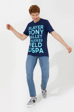 U. S. Polo Assn Мужская темно-синяя футболка с круглым вырезом - U.s. polo assn фото 9