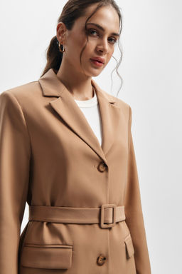 Жакет прямого кроя со съемным поясом - Mollis фото 4