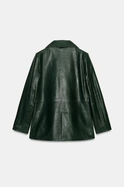 DOUBLE-BREASTED LEATHER BLAZER ZW COLLECTION LIMITED EDITION - Zara фото 18
