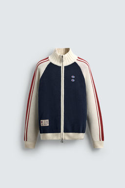 CHAMPION ® X ZARA COLOUR BLOCK STRIPE CARDIGAN  фото 7