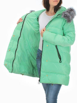 15113 GREEN Куртка зимняя облегченная женская (150 гр. холлофайбер) - Fashion фото 7