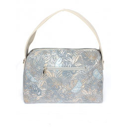 Сумка женская натуральная кожа ADEL-324/2в/ММ (отделка ИСК/КОЖА), 1 отд, плечевой ремень, серый 263319 - Adelia фото 2