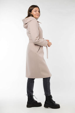 01-10066 Пальто женское демисезонное (пояс) - El podio фото 4