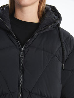Kap??onlu D?z Oversize Kad?n ?i?me Mont