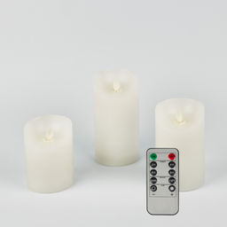 ULD-F055 WARM WHITE RC CANDLE SET3 Фигура светодиодная Свеча на батарейках 2AA (не в/к), в составе набора из 3 штук. Диммируемые. 1 светодиод. Теплый белый свет. Пульт ДУ (в/к). TM Uniel - Volpe фото 2