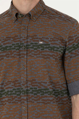 Мужская рубашка антрацитового цвета с длинным рукавом - U.s. polo assn фото 14