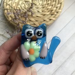 Магнит Кот с ромашкой