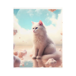 Цена за 4 шт. Тетрадь 96 листов в клетку Calligrata «Кошка в облаках», обложка мелованный картон, глянцевая ламинация, блок офсет МИКС