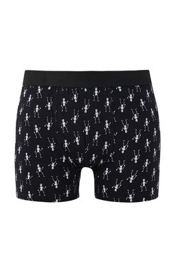 Siyah Desenli Pamuklu Likral? 3lu Boxer TMNAW26BX00000 - Trendyolmilla фото 4