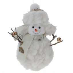 Изделие декоративное подвесное "Снеговик", L9 W6 H17 см, 3в.