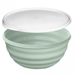 Миска пластмассовая "Latina" 2,1л, д20,7см, h9,6см, светло-зеленый, с крышкой (Россия)