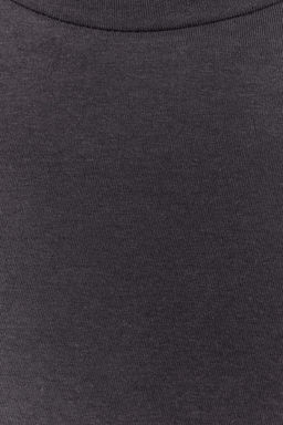 Antrasit-Sar? Basic %100 Pamuk Bisiklet Yaka 2li Paket Orme T-Shirt TWOSS20TS0141