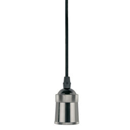 DLC-T-S31/E27 TS/1M/BL PEARL BLACK Патрон декоративный, серия Techno, с проводом (1м) и креплением. Материал алюминий. Цвет черный жемчуг. ТМ Uniel. - Volpe фото 3