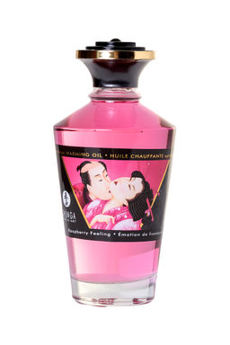 Масло массажное для тела Shunga Малиновое чувство (Raspberry Feeling), разогревающее, 100 мл