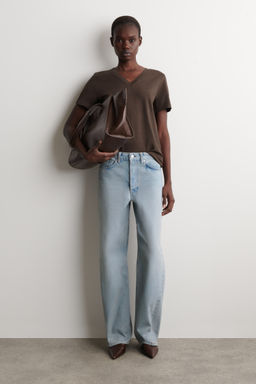 CAMISETA DE ALGOD?N CON CUELLO DE PICO - H&m фото 2