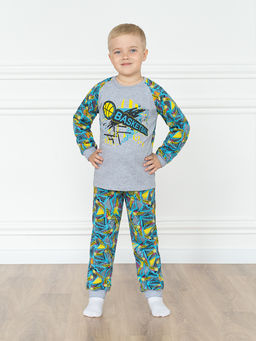 Пижама детская меланж принт баскетбол