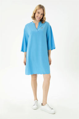 Женское синее тканое платье - U.s. polo assn фото 8