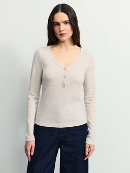 Лонгслив с застежкой на груди / Zarina  фото 3