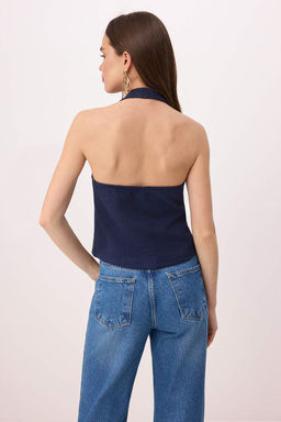 TRENDYOLMILLA Ekru Slim Tuvit Kumas Cicek Dugme Aksesuarl? Crop Orme Yelek TWOSS25YE00081  фото 15