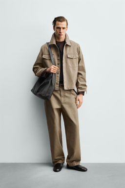 PANTAL?N STRAIGHT FIT BORDADOS / Tostado vigor?