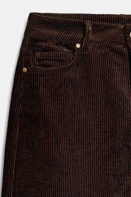 STRAIGHT-LEG CORDUROY TROUSERS - Zara фото 8