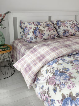 Комплект постельного белья 1,5-спальный фиолетовый бязь