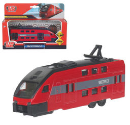 Технопарк. Аэроэкспресс 16 см, арт.SB-18-15WB-25 металл, двери, инерция, кор.