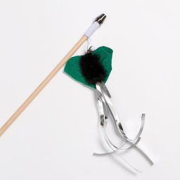 Дразнилка - удочка Сердце с норкой и дождиком на деревянной палочке, микс цветов - Пижон фото 2