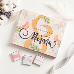 Набор 12 шоколадок С праздником 8 марта (розовый с бежевым) - 8 чудо фото 2