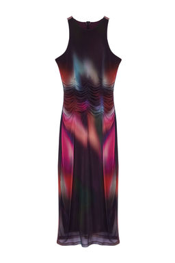 Cok Renkli Degrade Orme Tul S?k Abiye Elbise TPRSS24EL00202