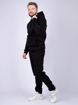 Костюм Паркер черный, футер начес - Малина фото 6