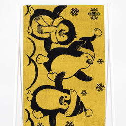 Полотенце махровое 6с102.411ж1 Пингвины(т.желтый) 67х150см