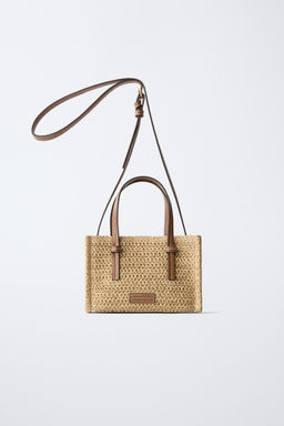 BANDOLERA EFECTO RAFIA / Blanco Crudo