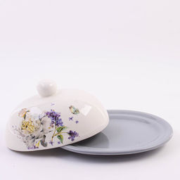 60214 Масленка с крышкой 2пр Букет фантазий доломит LR (х24) - Mayer&boch фото 2