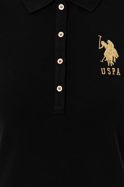 Женское черное вязаное платье - U.s. polo assn фото 5