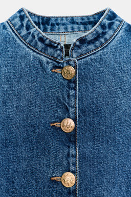 CHAQUETA Z1975 DENIM BOT?N DORADO / Azul medio - Zara фото 10