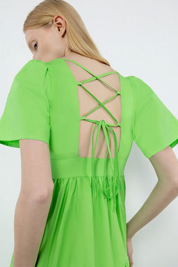 Зеленое хлопковое платье - Incity фото 5