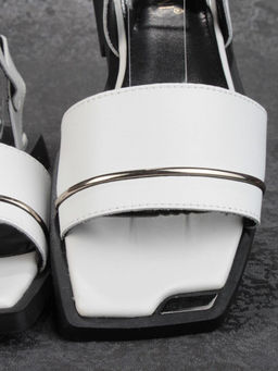 08-PEY183-1 WHITE Босоножки женские (натуральная кожа)