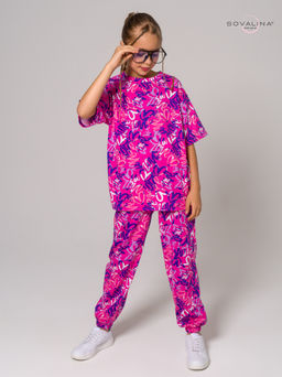 Костюм Daily girl надписи фуксия - Sovalina фото 7