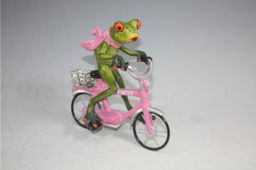 Фигурка Лягушка на велосипеде 17 см / YX69007-1 /уп 12/ - Галеонтрейд фото 2
