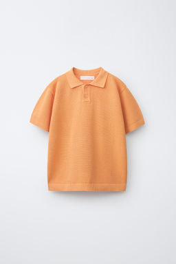 POLO LISO ESTRUCTURA / Naranja