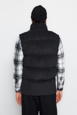 Trendyolmilla Man Siyah Erkek Regular Fit K?sl?k Kadife Yelek TMNAW23YE00013  фото 7