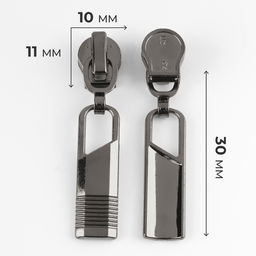 Бегунок автоматический для молнии «Спираль», №5, 10 шт., цвет чёрный никель
