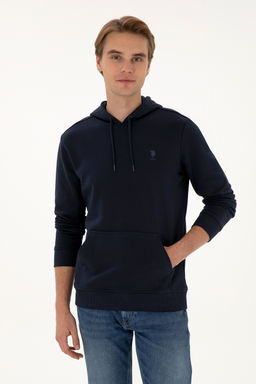 Erkek Lacivert Basic Sweatshirt Sepette S_rpriz _ndirim