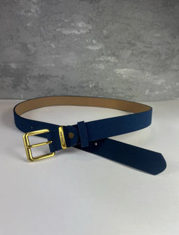 K12639 Ремень экозамша ТМ_СИНИЙ