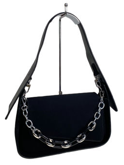 Женская сумка из искусственной замши, цвет черный