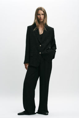 JACQUARD TROUSERS WITH CHAIN BELT