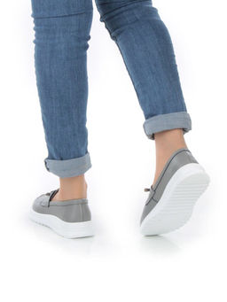 03-ZL-8861-1 DK. GRAY Полуботинки женские (натуральная кожа)