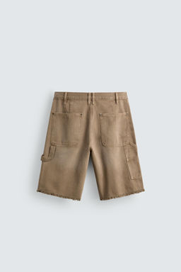 BERMUDA RELAXED FIT BOLSILLO CARPINTERO / Arena